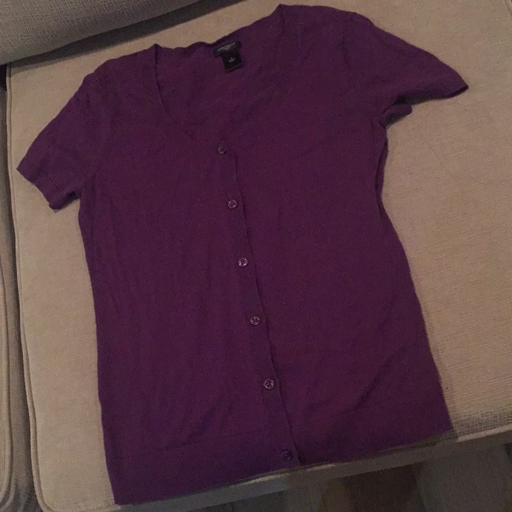 Ann Taylor short sleeve sweater cardigan